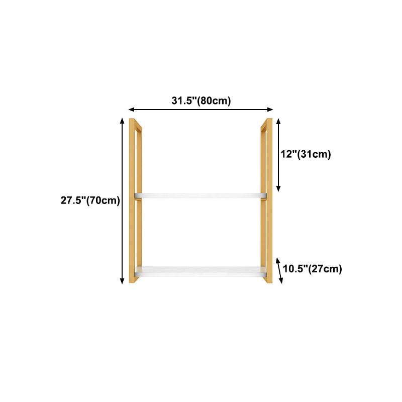 10.63"W Bookshelf Glam Style Wall Mounted Bookcase for Home Office Study Room Clearhalo 'Bookcases' 'furn' 'furn_bookcases' 'Furniture' 'furniture_bookcases' 'kitchen' 'kitchen_bookcases' 'Living Room Furniture' 'Office Furniture' 4789242