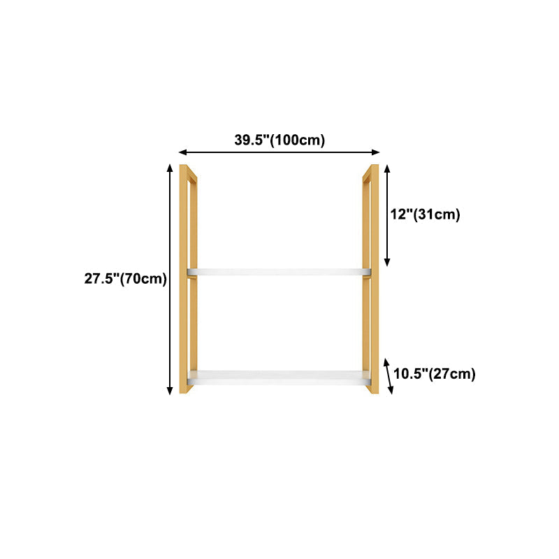 10.63"W Bookshelf Glam Style Wall Mounted Bookcase for Home Office Study Room Clearhalo 'Bookcases' 'furn' 'furn_bookcases' 'Furniture' 'furniture_bookcases' 'kitchen' 'kitchen_bookcases' 'Living Room Furniture' 'Office Furniture' 4789243