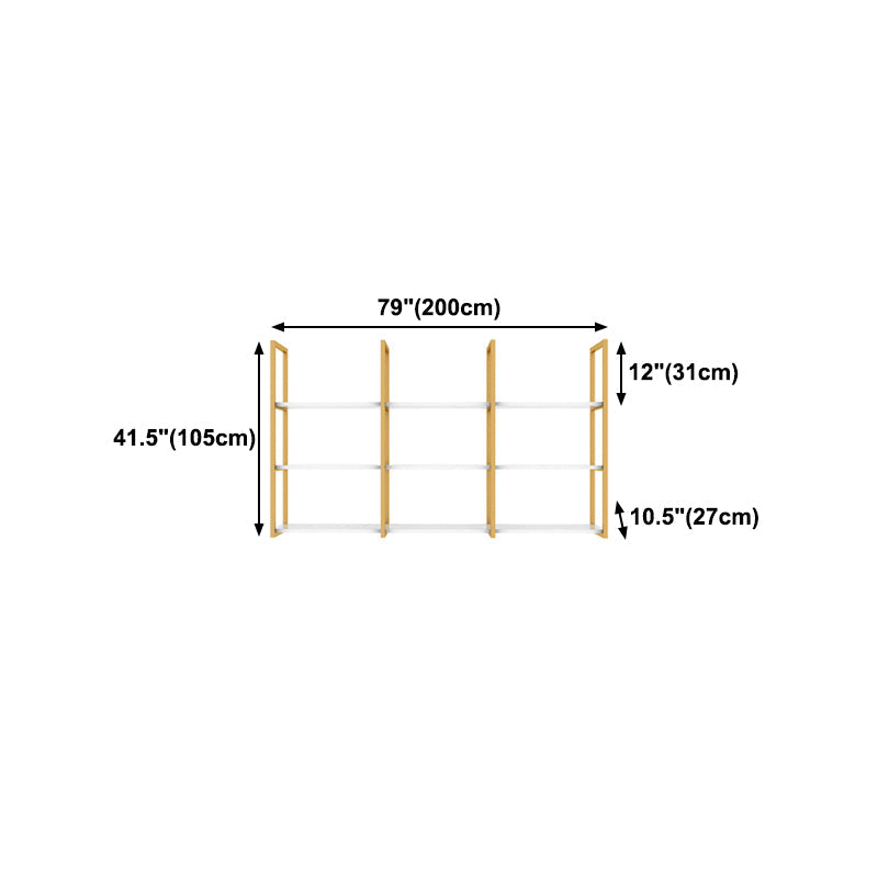 10.63"W Bookshelf Glam Style Wall Mounted Bookcase for Home Office Study Room Clearhalo 'Bookcases' 'furn' 'furn_bookcases' 'Furniture' 'furniture_bookcases' 'kitchen' 'kitchen_bookcases' 'Living Room Furniture' 'Office Furniture' 4789253