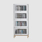 11.81"W Bookcase Glam Style Shelf Bookcase for Home and Office with Door Clearhalo 'Bookcases' 'furn' 'furn_bookcases' 'Furniture' 'furniture_bookcases' 'kitchen' 'kitchen_bookcases' 'Living Room Furniture' 'Office Furniture' 4789266