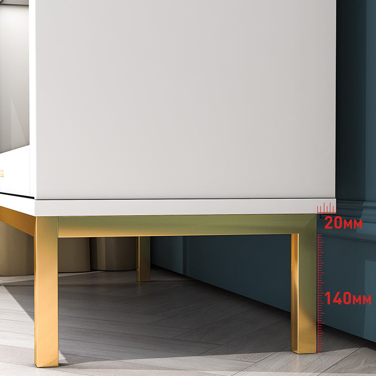 11.81"W Bookcase Glam Style Shelf Bookcase for Home and Office with Door Clearhalo 'Bookcases' 'furn' 'furn_bookcases' 'Furniture' 'furniture_bookcases' 'kitchen' 'kitchen_bookcases' 'Living Room Furniture' 'Office Furniture' 4789268