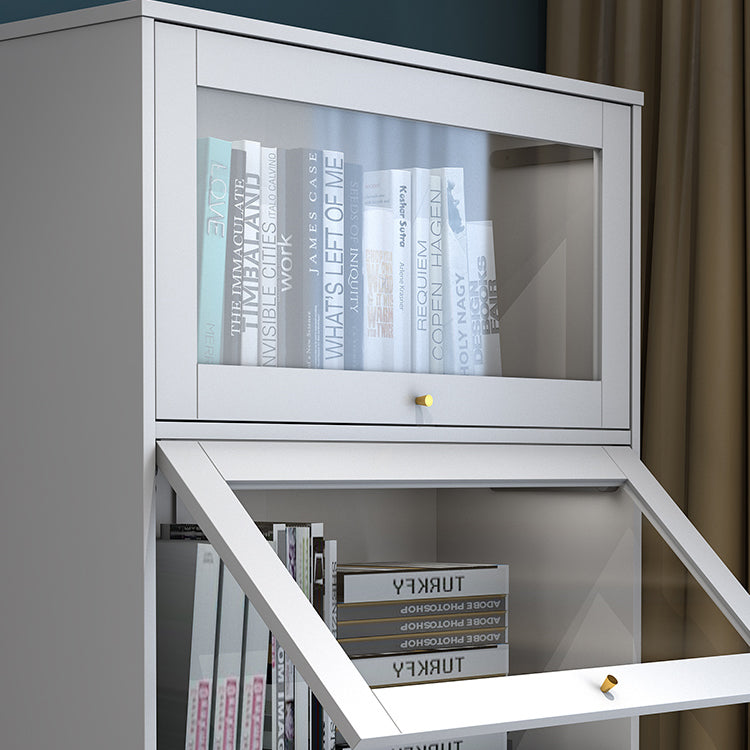 11.81"W Bookcase Glam Style Shelf Bookcase for Home and Office with Door Clearhalo 'Bookcases' 'furn' 'furn_bookcases' 'Furniture' 'furniture_bookcases' 'kitchen' 'kitchen_bookcases' 'Living Room Furniture' 'Office Furniture' 4789270