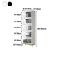 11.81"W Bookcase Glam Style Shelf Bookcase for Home and Office with Door Clearhalo 'Bookcases' 'furn' 'furn_bookcases' 'Furniture' 'furniture_bookcases' 'kitchen' 'kitchen_bookcases' 'Living Room Furniture' 'Office Furniture' 4789289