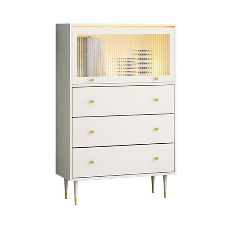 Glam Manufactured Wood Standard Bookcase Vertical Bookcase with Door and Drawers 19.7"L x 13.8"W x 41.5"H Clearhalo 'Bookcases' 'furn' 'furn_bookcases' 'Furniture' 'furniture_bookcases' 'kitchen' 'kitchen_bookcases' 'Living Room Furniture' 'Office Furniture' 4789295