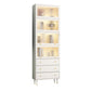 Glam Manufactured Wood Standard Bookcase Vertical Bookcase with Door and Drawers Clearhalo 'Bookcases' 'furn' 'furn_bookcases' 'Furniture' 'furniture_bookcases' 'kitchen' 'kitchen_bookcases' 'Living Room Furniture' 'Office Furniture' 4789303