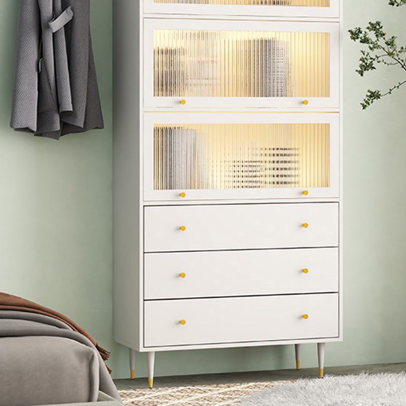 Glam Manufactured Wood Standard Bookcase Vertical Bookcase with Door and Drawers Clearhalo 'Bookcases' 'furn' 'furn_bookcases' 'Furniture' 'furniture_bookcases' 'kitchen' 'kitchen_bookcases' 'Living Room Furniture' 'Office Furniture' 4789305