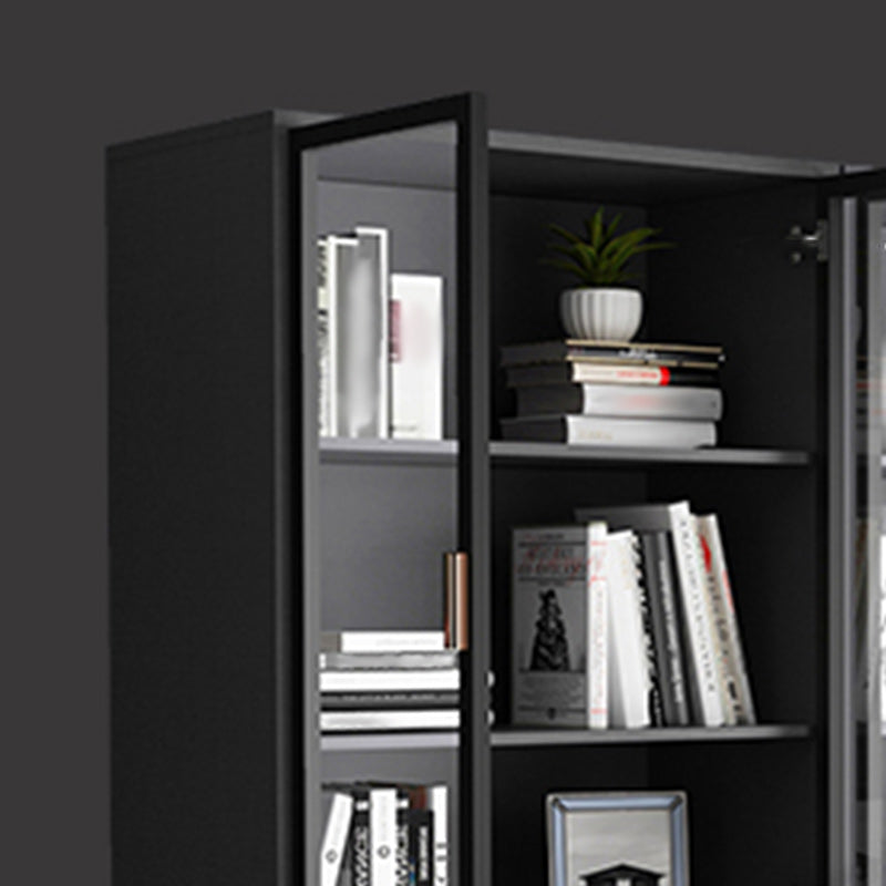 Vertical Glam Standard Bookcase Manufactured Wood Bookcase with Glass Door Clearhalo 'Bookcases' 'Furniture' 'furniture_bookcases' 'kitchen' 'kitchen_bookcases' 'Living Room Furniture' 'Office Furniture' 4789328
