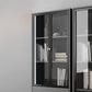 Vertical Glam Standard Bookcase Manufactured Wood Bookcase with Glass Door Clearhalo 'Bookcases' 'Furniture' 'furniture_bookcases' 'kitchen' 'kitchen_bookcases' 'Living Room Furniture' 'Office Furniture' 4789329