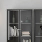 Glam Standard Bookcase Metal Frame Manufactured Wood Shelf Bookshelf with Glass Door Clearhalo 'Bookcases' 'furn' 'furn_bookcases' 'Furniture' 'furniture_bookcases' 'kitchen' 'kitchen_bookcases' 'Living Room Furniture' 'Office Furniture' 4789345
