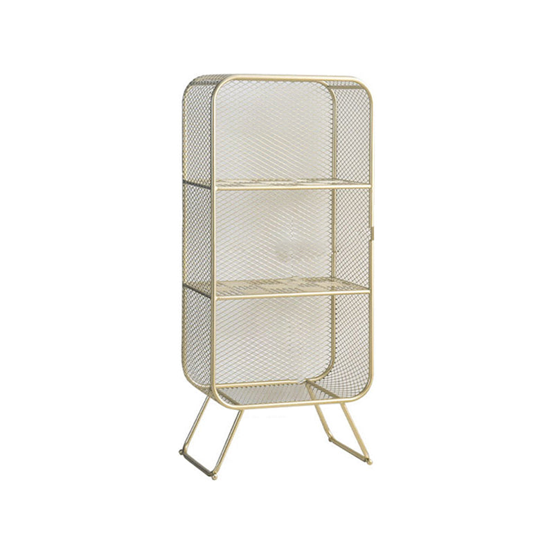 Glam Style Bookshelf Closed Back Bookcase for Home Office and Study Room 20.9"L x 11.8"W x 47.2"H Gold Clearhalo 'Bookcases' 'furn' 'furn_bookcases' 'Furniture' 'furniture_bookcases' 'kitchen' 'kitchen_bookcases' 'Living Room Furniture' 'Office Furniture' 4789362