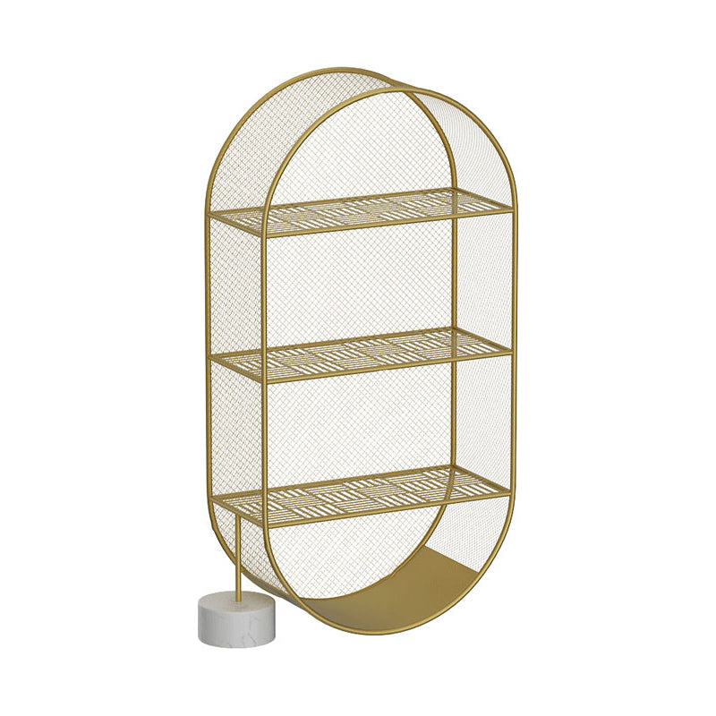 Glam Style Bookshelf Closed Back Bookcase for Home Office and Study Room 23.6"L x 11.8"W x 51.2"H Gold Clearhalo 'Bookcases' 'furn' 'furn_bookcases' 'Furniture' 'furniture_bookcases' 'kitchen' 'kitchen_bookcases' 'Living Room Furniture' 'Office Furniture' 4789364