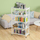Industrial Open Etagere Bookshelf Steel Bookshelf with Caster Wheels Clearhalo 'Bookcases' 'Furniture' 'furniture_bookcases' 'kitchen' 'kitchen_bookcases' 'Living Room Furniture' 'Office Furniture' 4789382