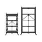 Industrial Open Etagere Bookshelf Steel Bookshelf with Caster Wheels Clearhalo 'Bookcases' 'Furniture' 'furniture_bookcases' 'kitchen' 'kitchen_bookcases' 'Living Room Furniture' 'Office Furniture' 4789389