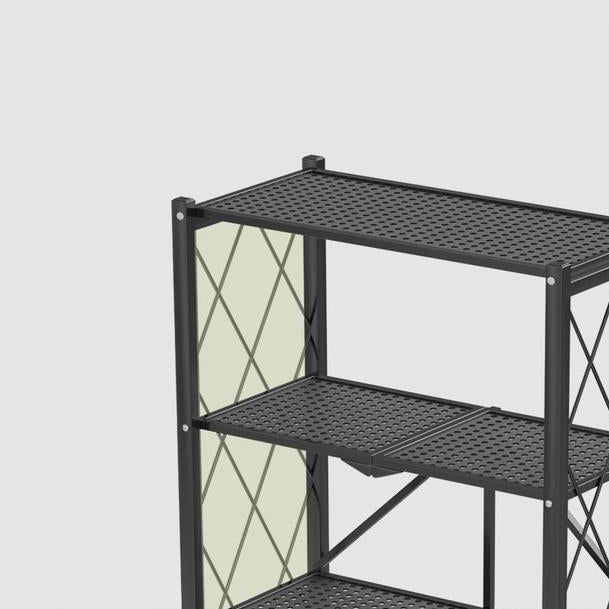 Industrial Open Etagere Bookshelf Steel Bookshelf with Caster Wheels Clearhalo 'Bookcases' 'Furniture' 'furniture_bookcases' 'kitchen' 'kitchen_bookcases' 'Living Room Furniture' 'Office Furniture' 4789394