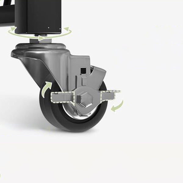 Industrial Open Etagere Bookshelf Steel Bookshelf with Caster Wheels Clearhalo 'Bookcases' 'Furniture' 'furniture_bookcases' 'kitchen' 'kitchen_bookcases' 'Living Room Furniture' 'Office Furniture' 4789397