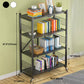 Industrial Open Etagere Bookshelf Steel Bookshelf with Caster Wheels Clearhalo 'Bookcases' 'Furniture' 'furniture_bookcases' 'kitchen' 'kitchen_bookcases' 'Living Room Furniture' 'Office Furniture' 4789406