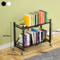 Industrial Open Etagere Bookshelf Steel Bookshelf with Caster Wheels Clearhalo 'Bookcases' 'Furniture' 'furniture_bookcases' 'kitchen' 'kitchen_bookcases' 'Living Room Furniture' 'Office Furniture' 4789411