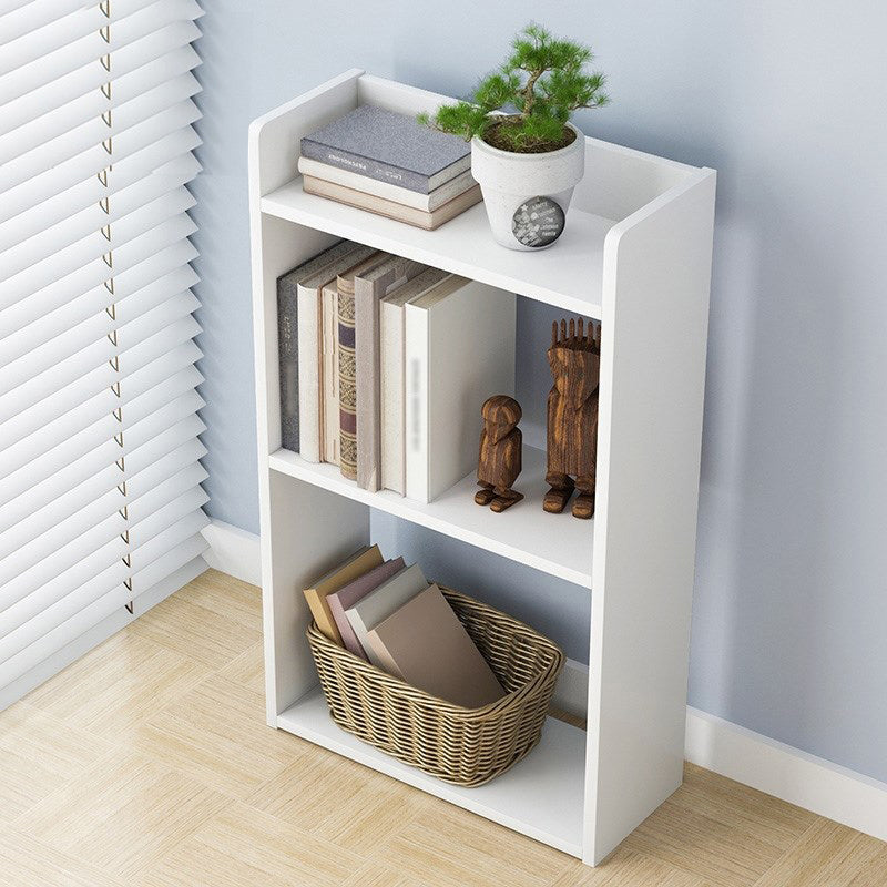 Scandinavian Style Bookshelf Engineered Wood Open Back Bookcase for Home Office Study Room 11.8"L x 5.9"W x 22.8"H White Shelves Clearhalo 'Bookcases' 'furn' 'furn_bookcases' 'Furniture' 'furniture_bookcases' 'kitchen' 'kitchen_bookcases' 'Living Room Furniture' 'Office Furniture' 4789438