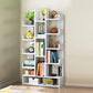 Scandinavian Style Bookshelf Engineered Wood Open Back Bookcase for Home Office Study Room 20.1"L x 7.5"W x 55.5"H White Shelves Clearhalo 'Bookcases' 'furn' 'furn_bookcases' 'Furniture' 'furniture_bookcases' 'kitchen' 'kitchen_bookcases' 'Living Room Furniture' 'Office Furniture' 4789444