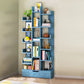 Scandinavian Style Bookshelf Engineered Wood Open Back Bookcase for Home Office Study Room 20.1"L x 7.5"W x 66.5"H Blue Drawers Clearhalo 'Bookcases' 'furn' 'furn_bookcases' 'Furniture' 'furniture_bookcases' 'kitchen' 'kitchen_bookcases' 'Living Room Furniture' 'Office Furniture' 4789458