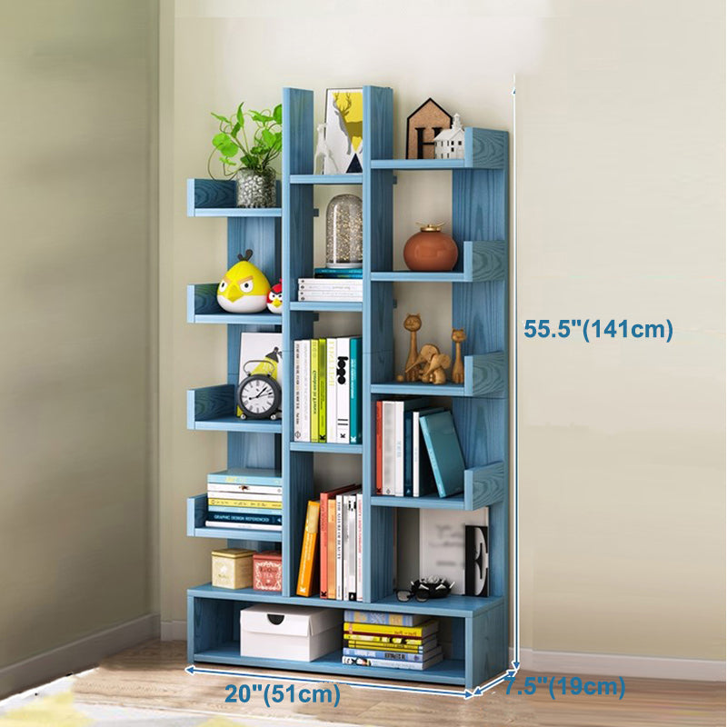 Scandinavian Style Bookshelf Engineered Wood Open Back Bookcase for Home Office Study Room Clearhalo 'Bookcases' 'furn' 'furn_bookcases' 'Furniture' 'furniture_bookcases' 'kitchen' 'kitchen_bookcases' 'Living Room Furniture' 'Office Furniture' 4789465