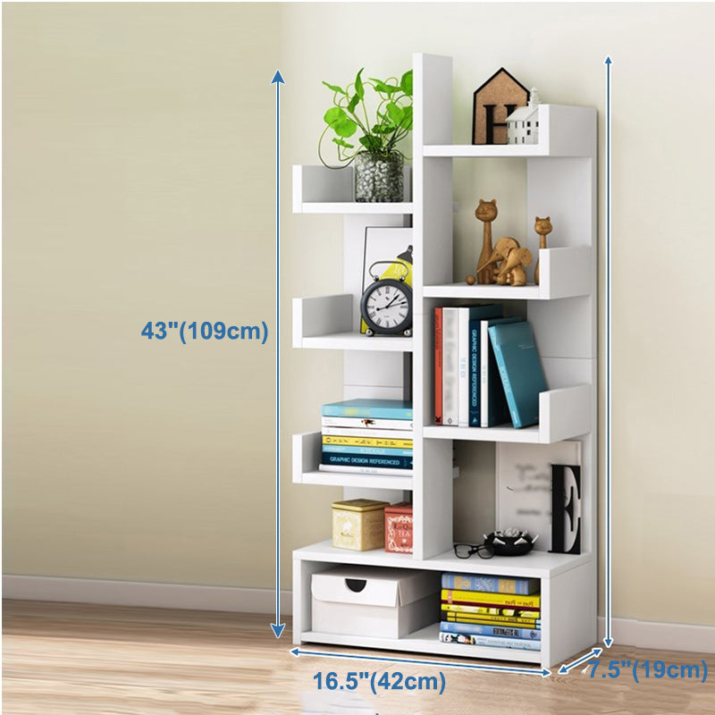 Scandinavian Style Bookshelf Engineered Wood Open Back Bookcase for Home Office Study Room Clearhalo 'Bookcases' 'furn' 'furn_bookcases' 'Furniture' 'furniture_bookcases' 'kitchen' 'kitchen_bookcases' 'Living Room Furniture' 'Office Furniture' 4789472