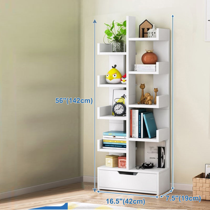 Scandinavian Style Bookshelf Engineered Wood Open Back Bookcase for Home Office Study Room Clearhalo 'Bookcases' 'furn' 'furn_bookcases' 'Furniture' 'furniture_bookcases' 'kitchen' 'kitchen_bookcases' 'Living Room Furniture' 'Office Furniture' 4789473