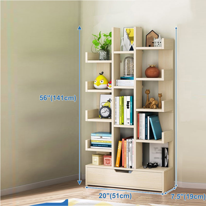Scandinavian Style Bookshelf Engineered Wood Open Back Bookcase for Home Office Study Room Clearhalo 'Bookcases' 'furn' 'furn_bookcases' 'Furniture' 'furniture_bookcases' 'kitchen' 'kitchen_bookcases' 'Living Room Furniture' 'Office Furniture' 4789479