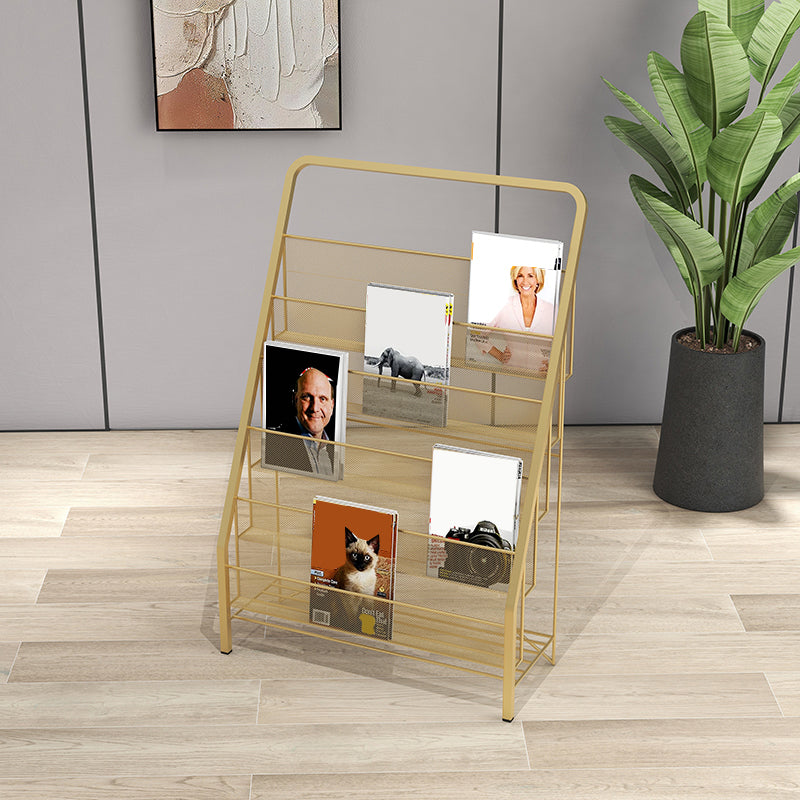 Metal Iron Industrial Ladder Bookshelf Vertical Closed Back Bookshelf Clearhalo 'Bookcases' 'furn' 'furn_bookcases' 'Furniture' 'furniture_bookcases' 'kitchen' 'kitchen_bookcases' 'Living Room Furniture' 'Office Furniture' 4789481