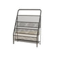Metal Iron Industrial Ladder Bookshelf Vertical Closed Back Bookshelf 16.9"L x 9.1"W x 25.2"H Black Clearhalo 'Bookcases' 'furn' 'furn_bookcases' 'Furniture' 'furniture_bookcases' 'kitchen' 'kitchen_bookcases' 'Living Room Furniture' 'Office Furniture' 4789487