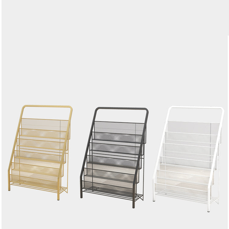 Metal Iron Industrial Ladder Bookshelf Vertical Closed Back Bookshelf Clearhalo 'Bookcases' 'furn' 'furn_bookcases' 'Furniture' 'furniture_bookcases' 'kitchen' 'kitchen_bookcases' 'Living Room Furniture' 'Office Furniture' 4789493