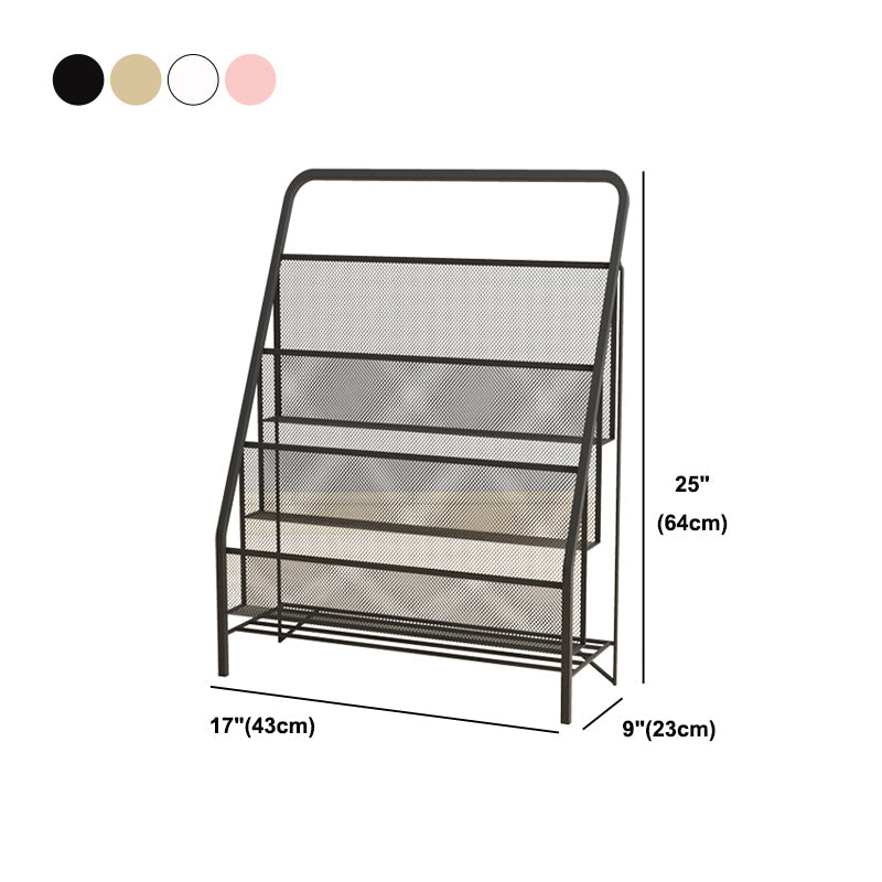 Metal Iron Industrial Ladder Bookshelf Vertical Closed Back Bookshelf Clearhalo 'Bookcases' 'furn' 'furn_bookcases' 'Furniture' 'furniture_bookcases' 'kitchen' 'kitchen_bookcases' 'Living Room Furniture' 'Office Furniture' 4789495