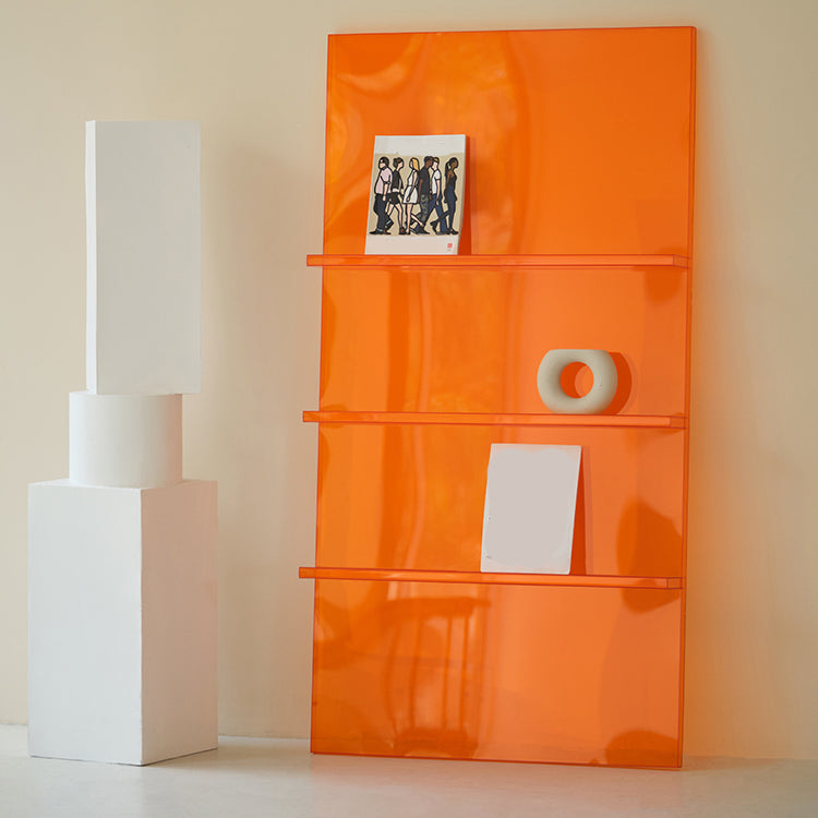 Scandinavian Acrylic Etagere Bookshelf Closed Back Vertical Bookshelf Clearhalo 'Bookcases' 'furn' 'furn_bookcases' 'Furniture' 'furniture_bookcases' 'kitchen' 'kitchen_bookcases' 'Living Room Furniture' 'Office Furniture' 4789497