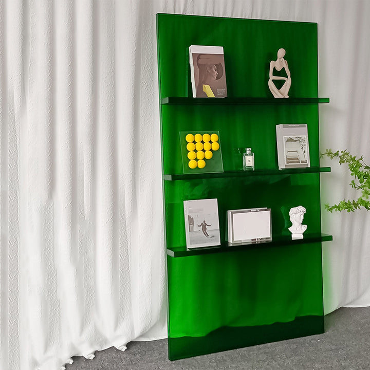 Scandinavian Acrylic Etagere Bookshelf Closed Back Vertical Bookshelf Blackish Green Clearhalo 'Bookcases' 'furn' 'furn_bookcases' 'Furniture' 'furniture_bookcases' 'kitchen' 'kitchen_bookcases' 'Living Room Furniture' 'Office Furniture' 4789499