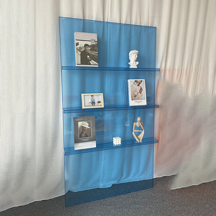 Scandinavian Acrylic Etagere Bookshelf Closed Back Vertical Bookshelf Light Blue Clearhalo 'Bookcases' 'furn' 'furn_bookcases' 'Furniture' 'furniture_bookcases' 'kitchen' 'kitchen_bookcases' 'Living Room Furniture' 'Office Furniture' 4789505