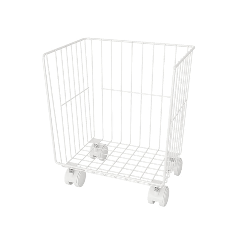 Industrial Geometric Bookcase Metal Closed Back Bookcase with Wheels 12.4"L x 9.4"W x 15.2"H White Clearhalo 'Bookcases' 'furn' 'furn_bookcases' 'Furniture' 'furniture_bookcases' 'kitchen' 'kitchen_bookcases' 'Living Room Furniture' 'Office Furniture' 4789514