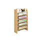 Manufactured Wood Bookshelf Vertical Bookshelf for Classroom,15"L x 3.9"W x 27.6"H Natural Clearhalo 'Bookcases' 'furn' 'furn_bookcases' 'Furniture' 'furniture_bookcases' 'kitchen' 'kitchen_bookcases' 'Living Room Furniture' 'Office Furniture' 4789539