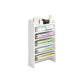 Manufactured Wood Bookshelf Vertical Bookshelf for Classroom,15"L x 3.9"W x 27.6"H White Clearhalo 'Bookcases' 'furn' 'furn_bookcases' 'Furniture' 'furniture_bookcases' 'kitchen' 'kitchen_bookcases' 'Living Room Furniture' 'Office Furniture' 4789541