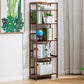 Modern Style Wooden Bookshelf Etagere Shelf Bookcase for Home 19.7"L x 9.8"W x 61"H Walnut Clearhalo 'Bookcases' 'furn' 'furn_bookcases' 'Furniture' 'furniture_bookcases' 'kitchen' 'kitchen_bookcases' 'Living Room Furniture' 'Office Furniture' 4789550