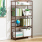 Modern Style Wooden Bookshelf Etagere Shelf Bookcase for Home 27.6"L x 9.8"W x 49.2"H Walnut Clearhalo 'Bookcases' 'furn' 'furn_bookcases' 'Furniture' 'furniture_bookcases' 'kitchen' 'kitchen_bookcases' 'Living Room Furniture' 'Office Furniture' 4789565