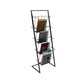 Scandinavian Metal Etagere Bookshelf Iron Open Vertical Bookshelf 13.4"L x 9.8"W x 35.4"H Black Clearhalo 'Bookcases' 'furn' 'furn_bookcases' 'Furniture' 'furniture_bookcases' 'kitchen' 'kitchen_bookcases' 'Living Room Furniture' 'Office Furniture' 4789598