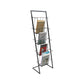 Scandinavian Metal Etagere Bookshelf Iron Open Vertical Bookshelf 13.4"L x 9.8"W x 41.3"H Black Clearhalo 'Bookcases' 'furn' 'furn_bookcases' 'Furniture' 'furniture_bookcases' 'kitchen' 'kitchen_bookcases' 'Living Room Furniture' 'Office Furniture' 4789599