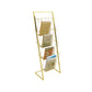 Scandinavian Metal Etagere Bookshelf Iron Open Vertical Bookshelf 13.4"L x 9.8"W x 35.4"H Gold Clearhalo 'Bookcases' 'furn' 'furn_bookcases' 'Furniture' 'furniture_bookcases' 'kitchen' 'kitchen_bookcases' 'Living Room Furniture' 'Office Furniture' 4789606