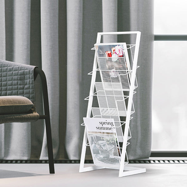 Scandinavian Metal Etagere Bookshelf Iron Open Vertical Bookshelf Clearhalo 'Bookcases' 'furn' 'furn_bookcases' 'Furniture' 'furniture_bookcases' 'kitchen' 'kitchen_bookcases' 'Living Room Furniture' 'Office Furniture' 4789612