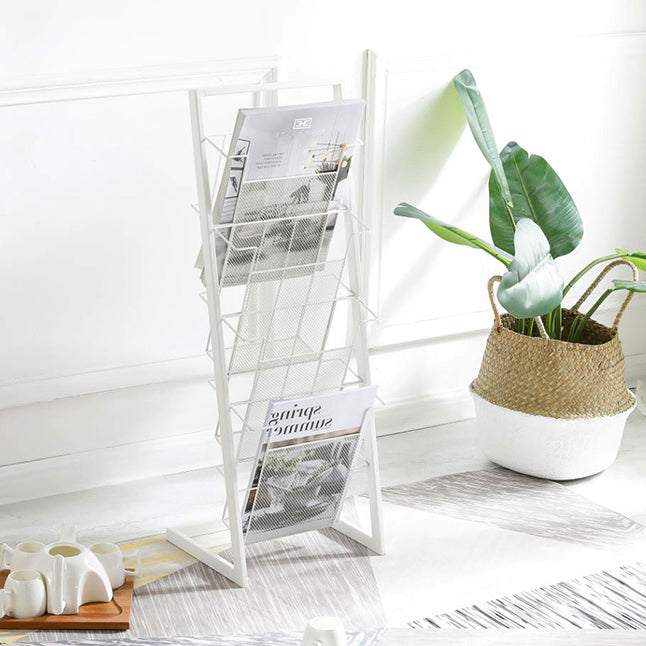 Scandinavian Metal Etagere Bookshelf Iron Open Vertical Bookshelf Clearhalo 'Bookcases' 'furn' 'furn_bookcases' 'Furniture' 'furniture_bookcases' 'kitchen' 'kitchen_bookcases' 'Living Room Furniture' 'Office Furniture' 4789614