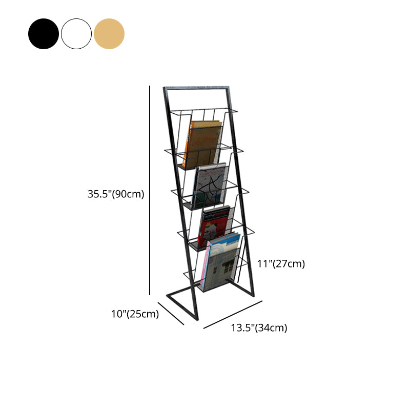 Scandinavian Metal Etagere Bookshelf Iron Open Vertical Bookshelf Clearhalo 'Bookcases' 'furn' 'furn_bookcases' 'Furniture' 'furniture_bookcases' 'kitchen' 'kitchen_bookcases' 'Living Room Furniture' 'Office Furniture' 4789618