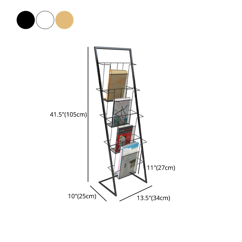 Scandinavian Metal Etagere Bookshelf Iron Open Vertical Bookshelf Clearhalo 'Bookcases' 'furn' 'furn_bookcases' 'Furniture' 'furniture_bookcases' 'kitchen' 'kitchen_bookcases' 'Living Room Furniture' 'Office Furniture' 4789619
