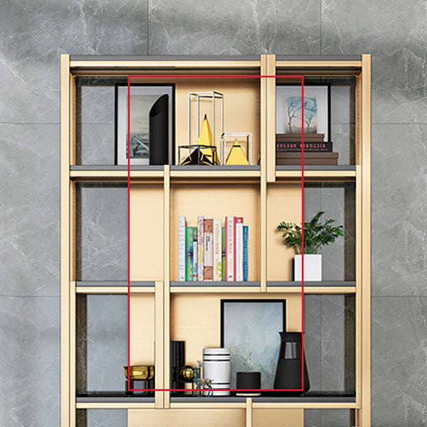 Glam Style Shelf Bookcase Open Back 5-Shelf Bookcase for Office and Home Clearhalo 'Bookcases' 'furn' 'furn_bookcases' 'Furniture' 'furniture_bookcases' 'kitchen' 'kitchen_bookcases' 'Living Room Furniture' 'Office Furniture' 4789624