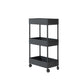 Vertical Bookcase Contemporary Style Bookshelf with Casters for Office and Dormitory Black Clearhalo 'Bookcases' 'furn' 'furn_bookcases' 'Furniture' 'furniture_bookcases' 'kitchen' 'kitchen_bookcases' 'Living Room Furniture' 'Office Furniture' 4789635