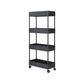 Vertical Bookcase Contemporary Style Bookshelf with Casters for Office and Dormitory Black Clearhalo 'Bookcases' 'furn' 'furn_bookcases' 'Furniture' 'furniture_bookcases' 'kitchen' 'kitchen_bookcases' 'Living Room Furniture' 'Office Furniture' 4789636